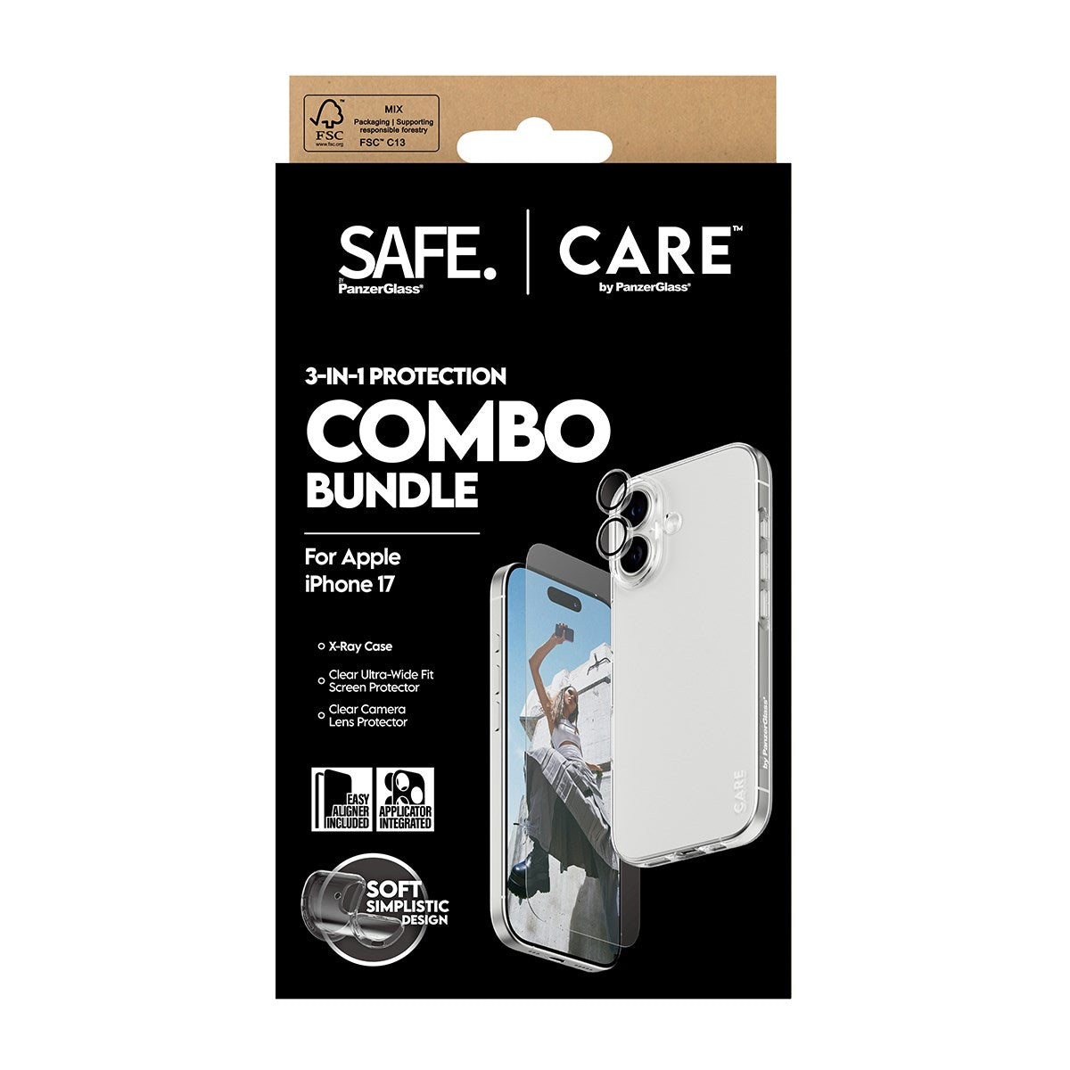 SAFE. | CARE™ by PanzerGlass® 3-in-1 Combo Bundle iPhone 17